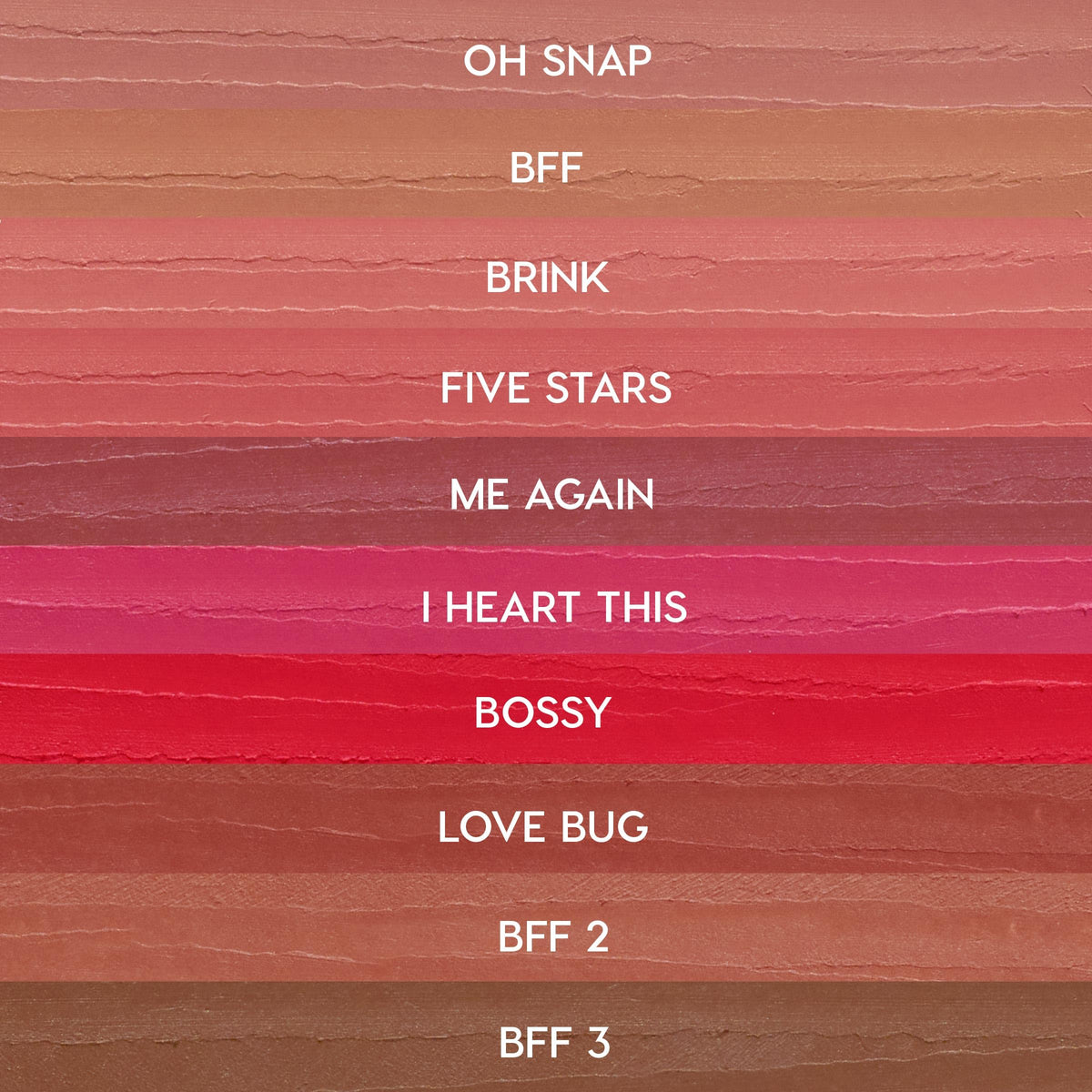 ColourPop pencils laid flat to show full shade range and compact design