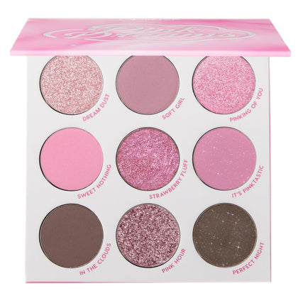 ColourPop front packaging of Pink Dreams palette, compact and travel ready