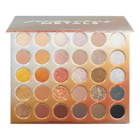 ColourPop Precious Metals front view showing palette and shade layout for versatile looks