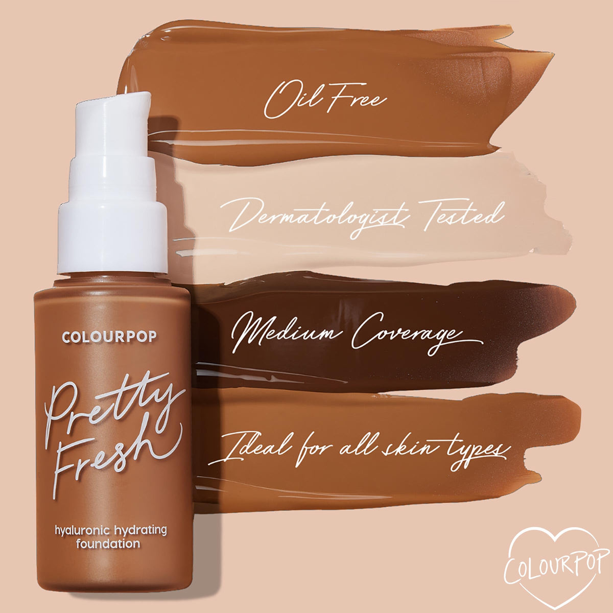 ColourPop application with blending sponge demonstrating sheer finish