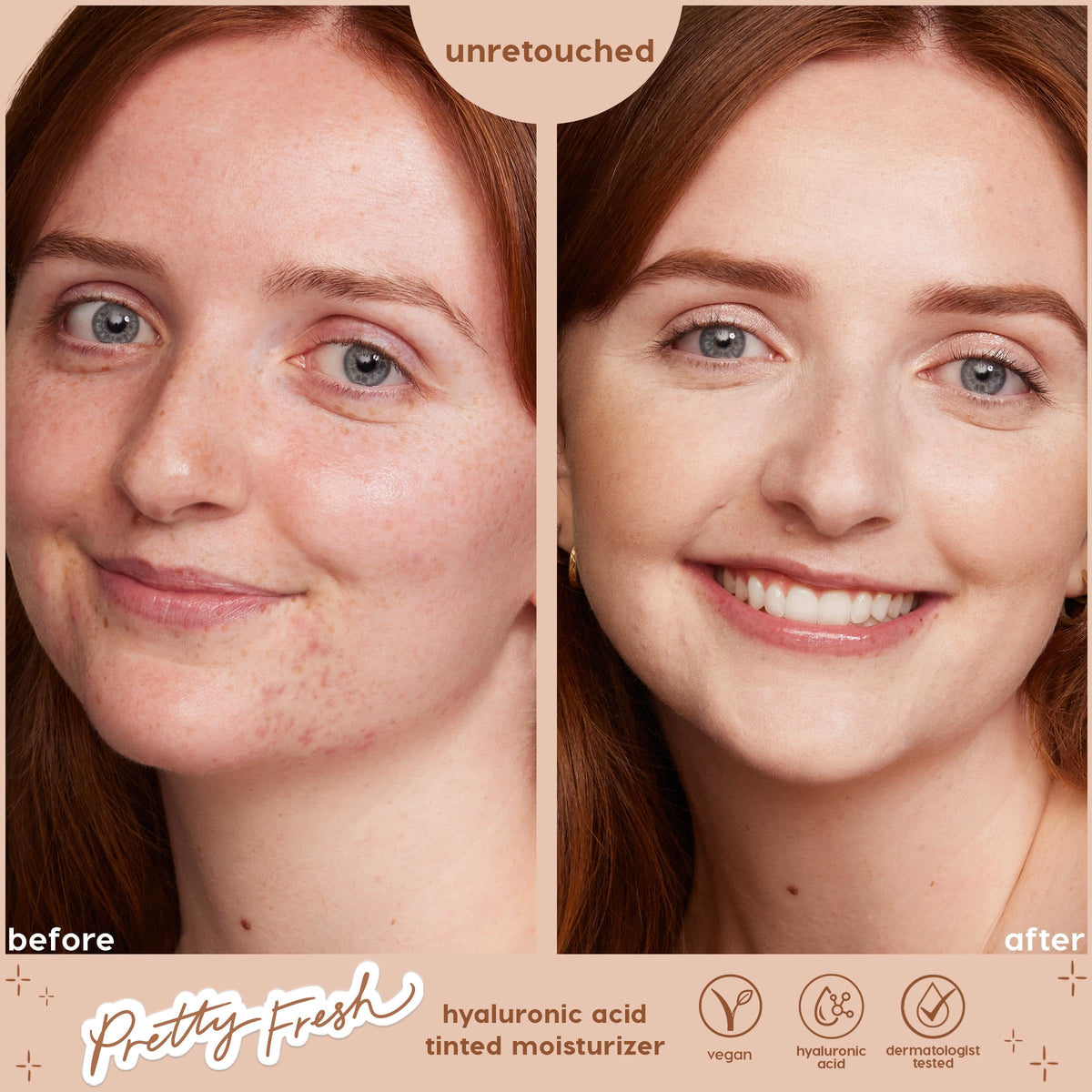 ColourPop blended with damp sponge showing sheer, buildable coverage