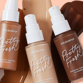 ColourPop foundation buffed with kabuki brush showing buildable, medium coverage