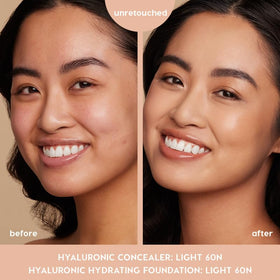 ColourPop wand and creamy concealer texture close-up highlighting hydrating formula benefit