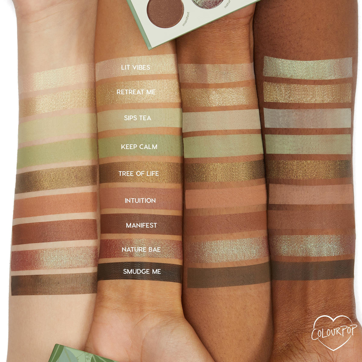 ColourPop Sage the Day matte shade texture close-up benefit: smooth blendable finish