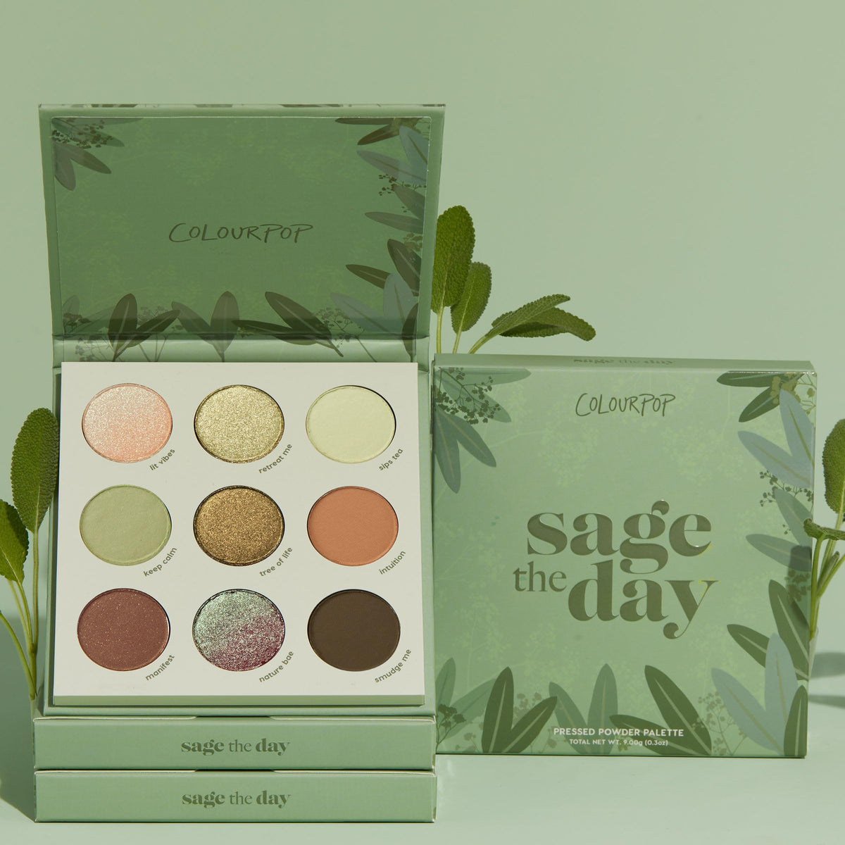 ColourPop Sage the Day metallic shade swatch on arm benefit: high-shine payoff