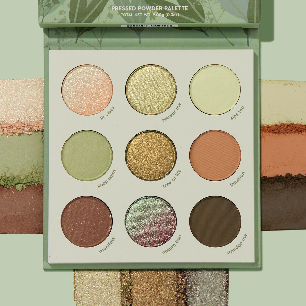 ColourPop Sage the Day open pans close-up highlighting shade arrangement benefit: easy shade selection