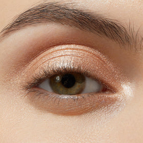 ColourPop stick applied on eyelid demonstrating quick metallic payoff and ease