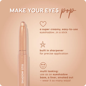 ColourPop Shadow Stix Honey BB held in hand for scale and easy, travel-friendly size