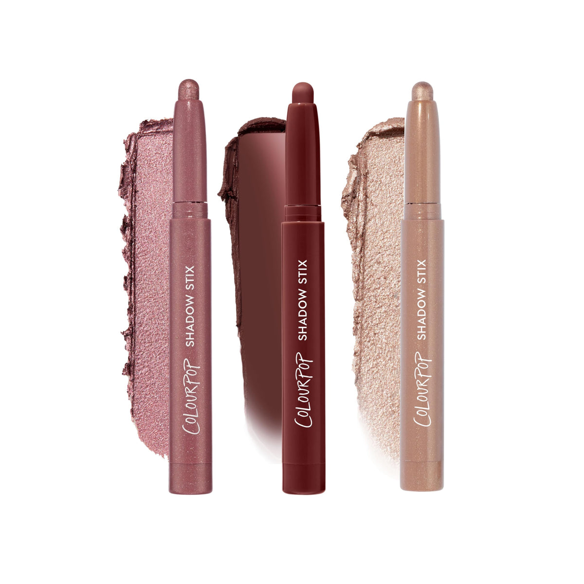 ColourPop Shadow Stix front packaging showing three sticks and kit benefits