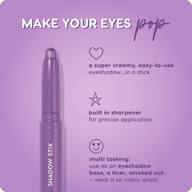 ColourPop Shadow Stix texture swatch on skin showing creamy blendability benefit