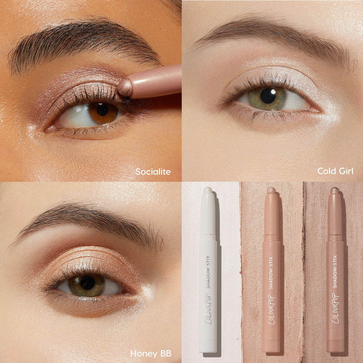 ColourPop Shadow Stix inside travel pouch staged lifestyle for on-the-go touch-ups