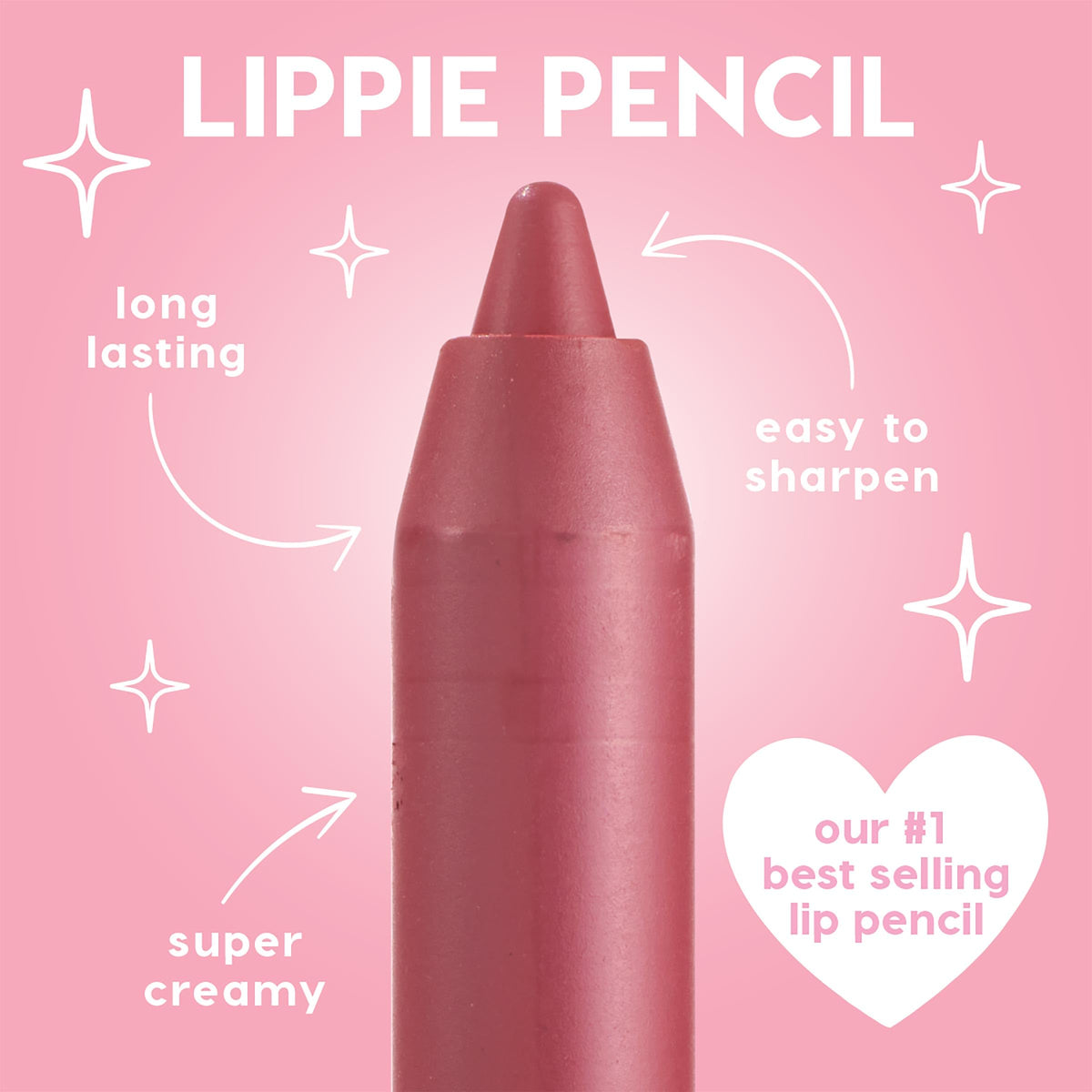 ColourPop pencil sharp tip close-up for precise application benefit