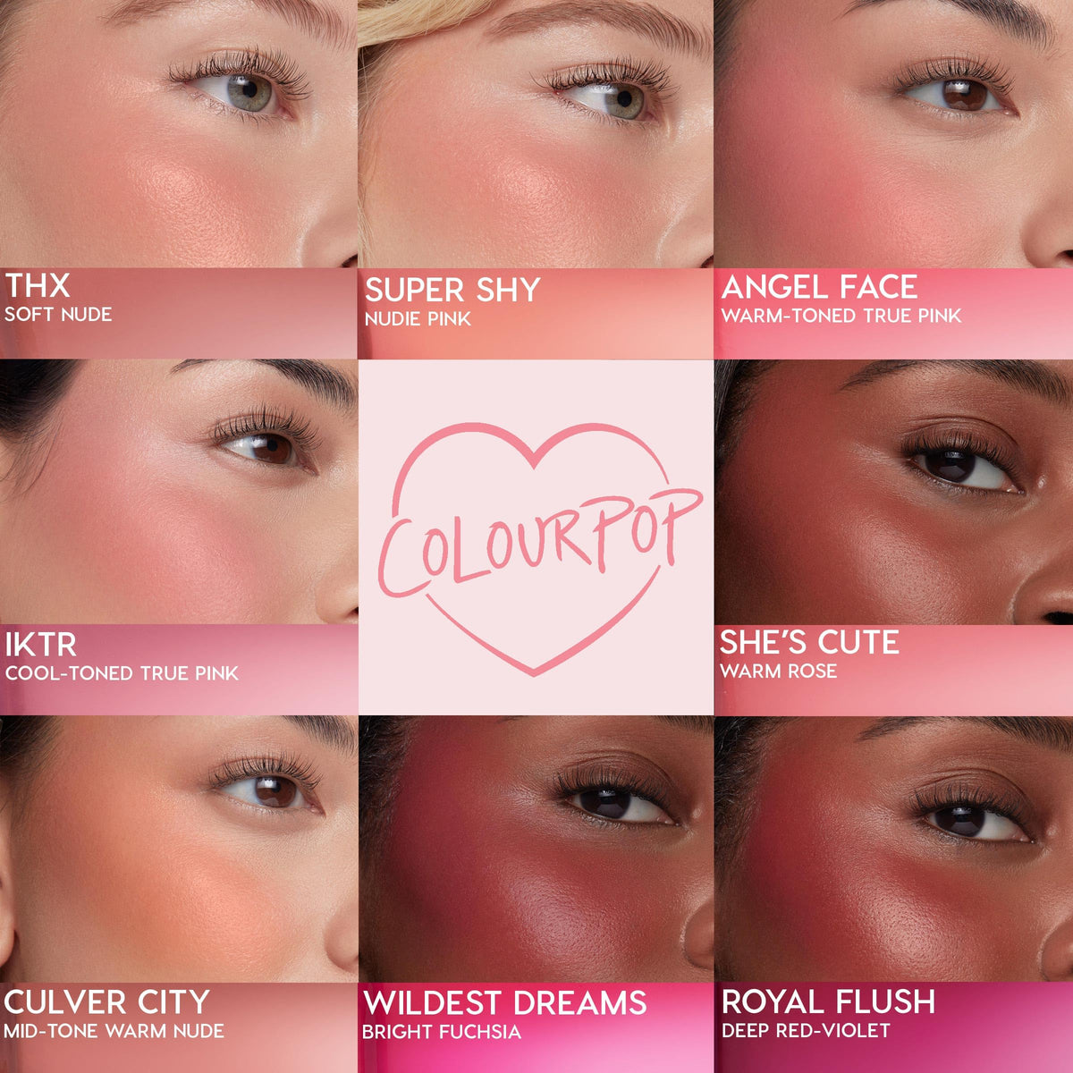 ColourPop on a summer makeup table evoking fresh, glowing routine