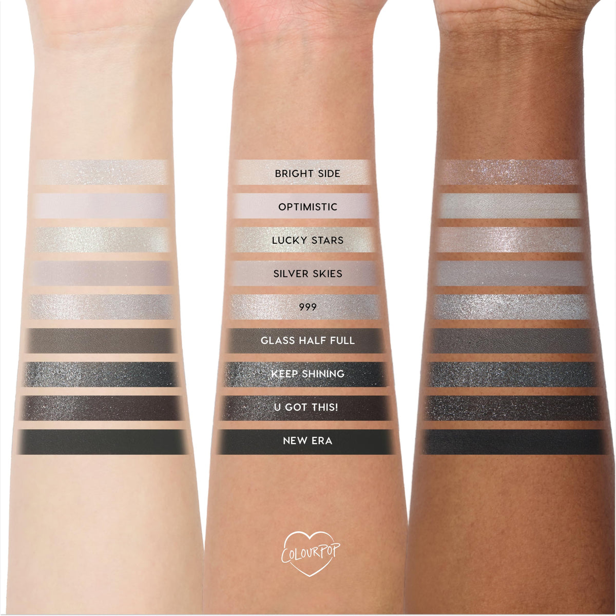 ColourPop size comparison with compact showing travel-friendly palette dimensions