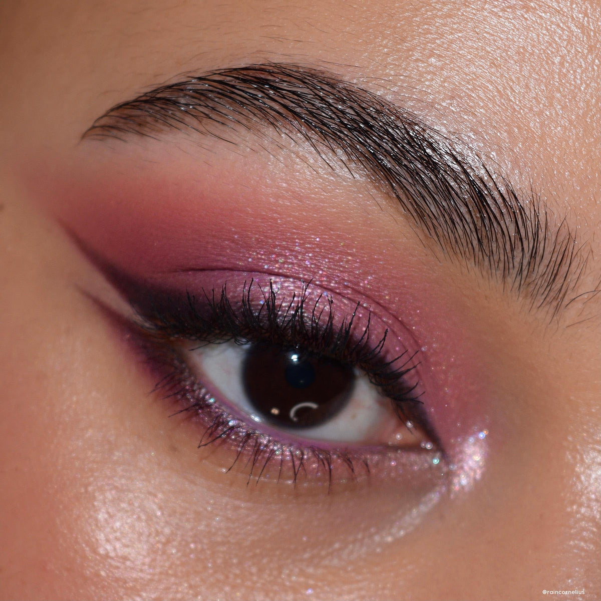 ColourPop Smoke N Roses metallic pan close-up with reflective sheen