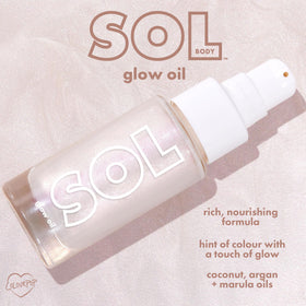 ColourPop SOL Mini shimmering oil texture on skin showing luminous finish and lightweight absorption