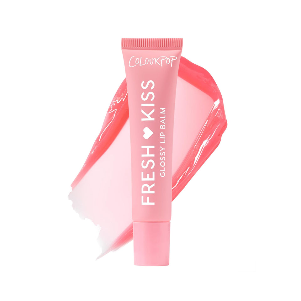 ColourPop front packaging showing Strawberry Milk glossy balm and benefits