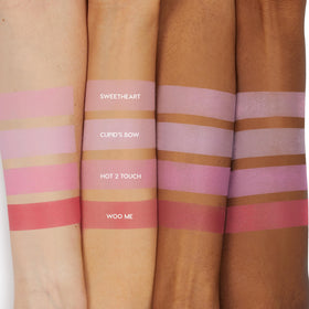 ColourPop swatch arm with three strokes showing buildable coverage