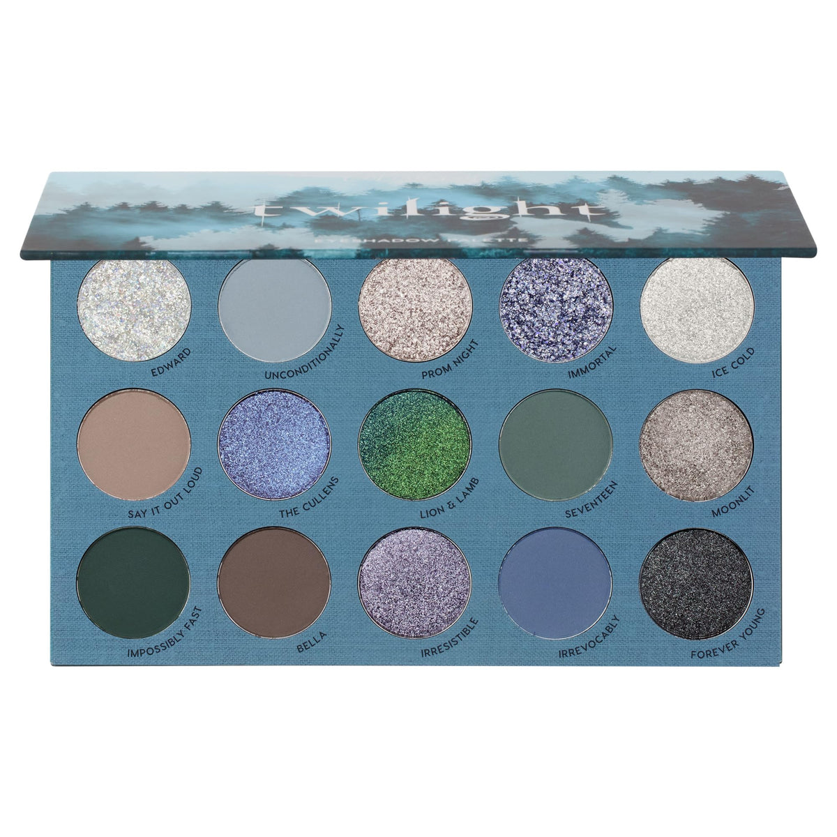 ColourPop Twilight front packaging showing palette artwork and compact benefit
