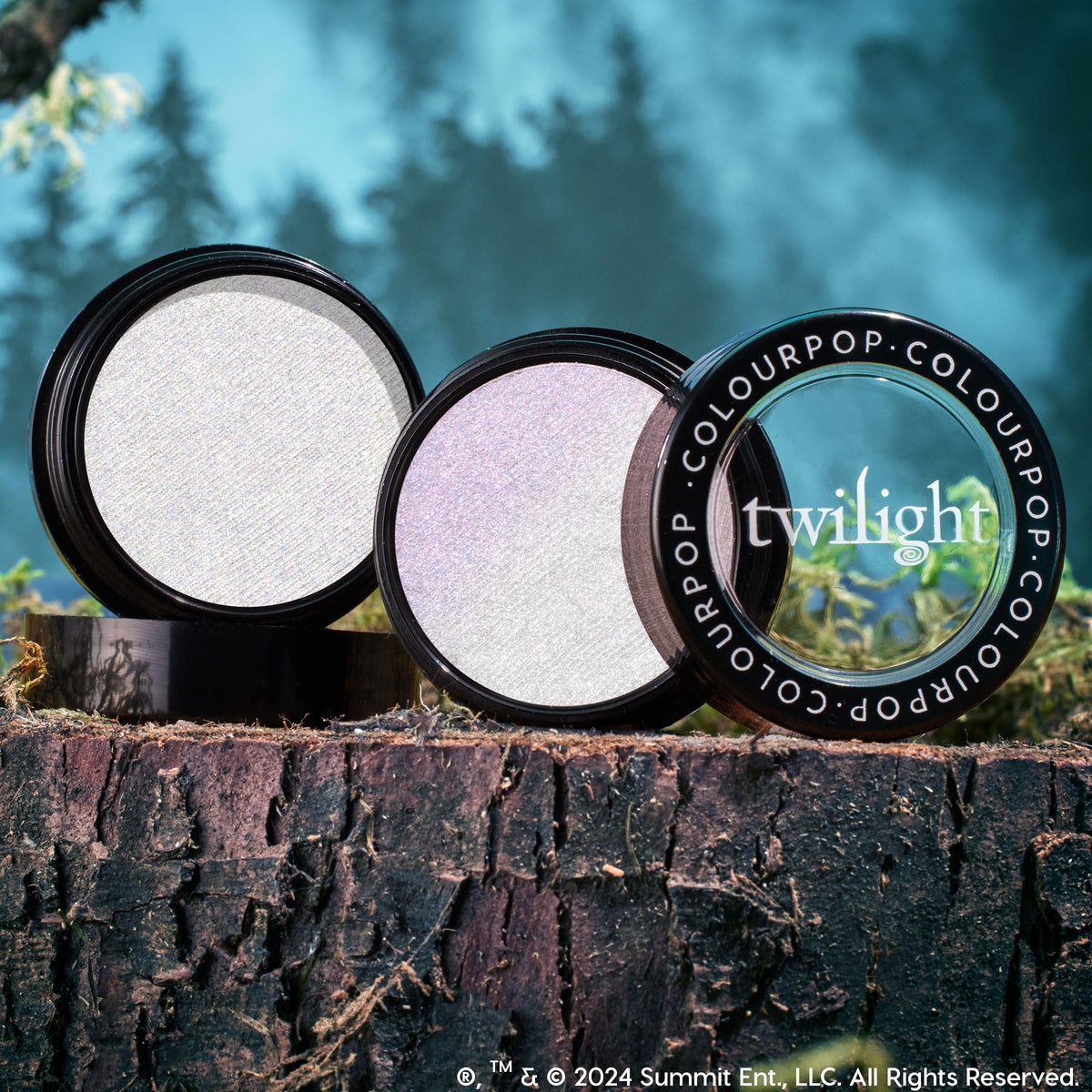 ColourPop Vampire Skin beside a coin for scale showing compact size and travel-friendly benefit
