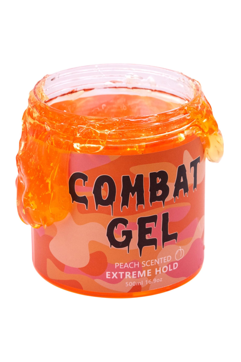 Combat Gel front packaging 500ml showing label and peach scent benefit