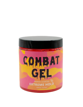 Close-up of laid edges styled with Combat Gel showing neat finish and precision