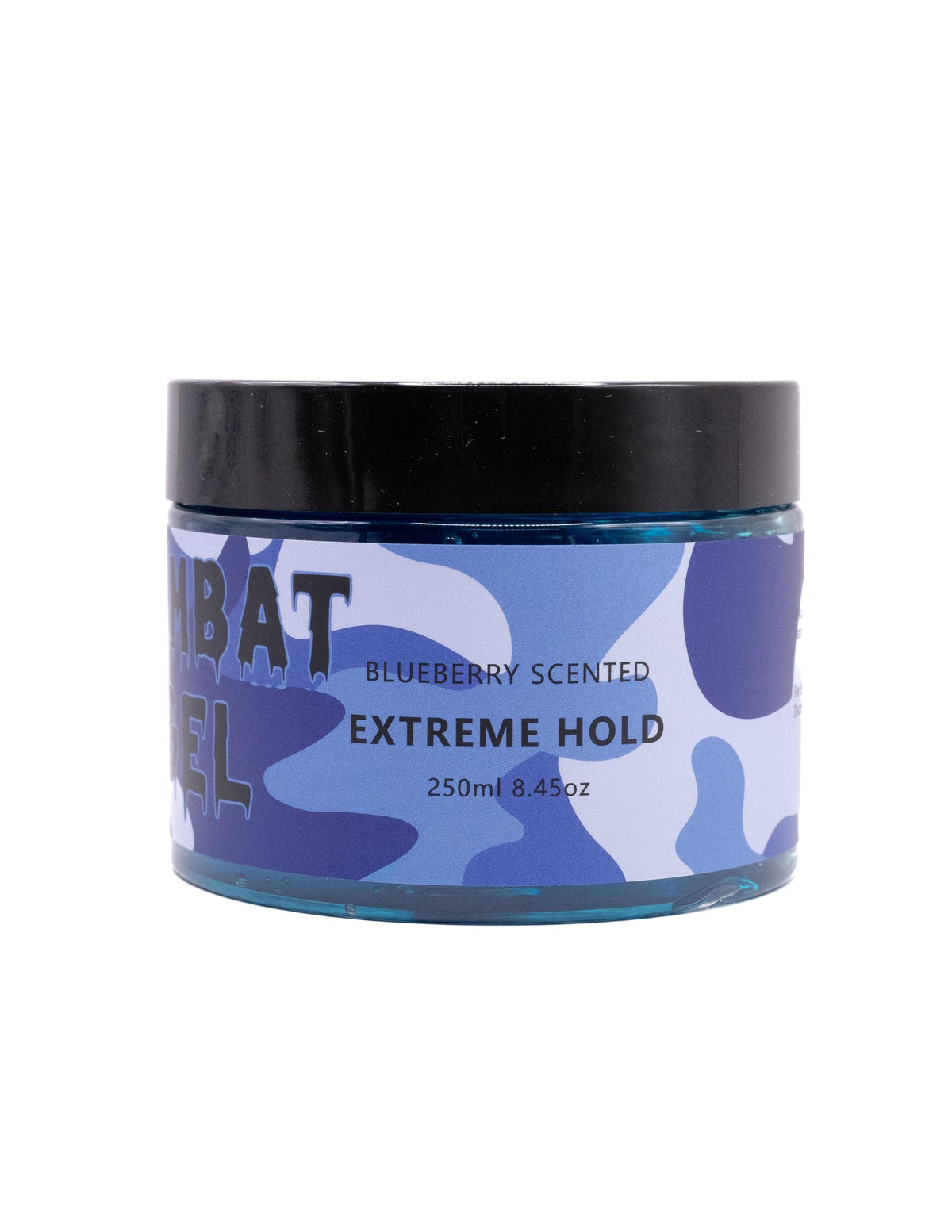 Combat Gel in use styling slick back on model showing strong hold benefit