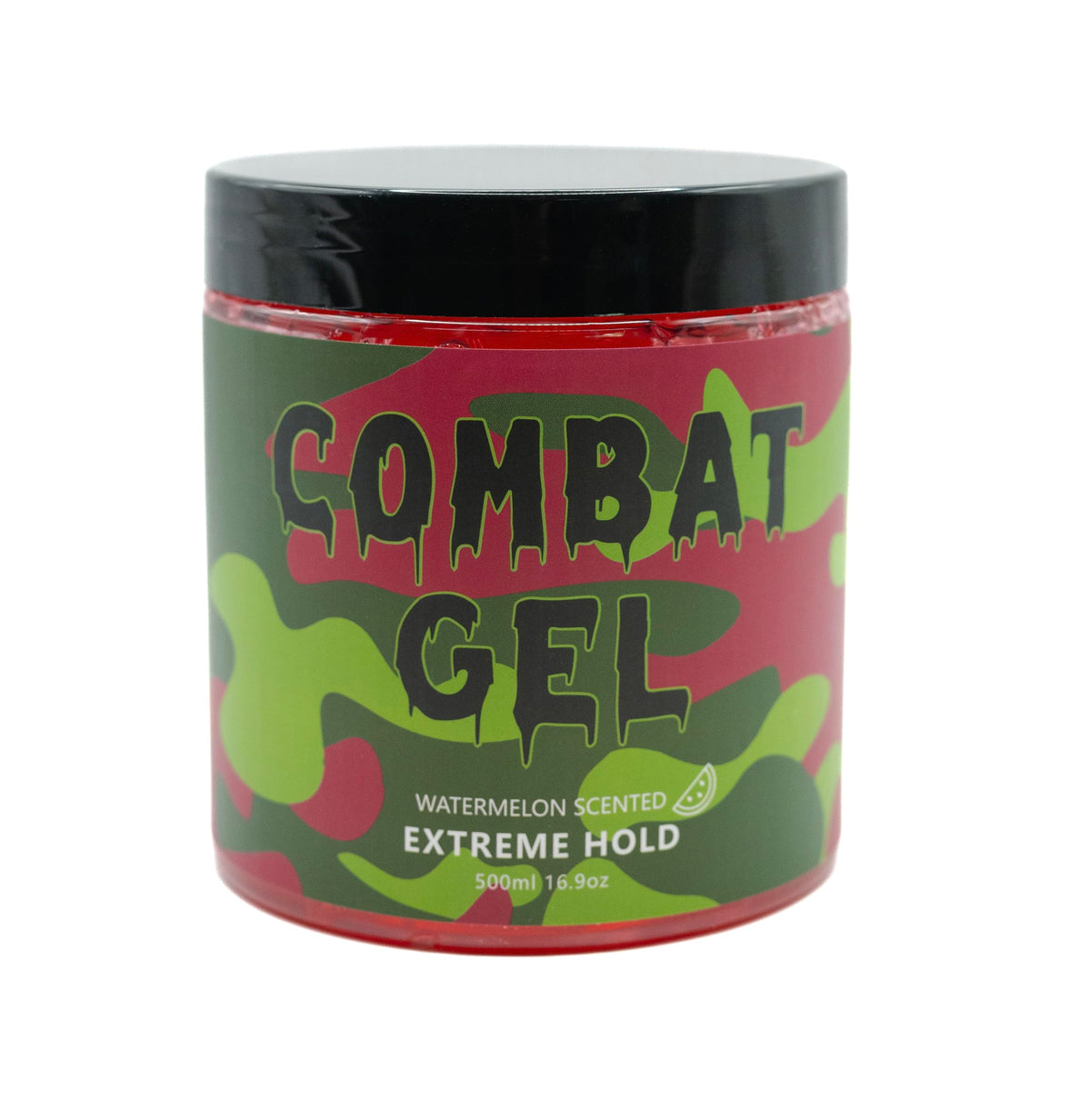 Combat Gel texture close-up revealing smooth watermelon gel for non-flaking hold