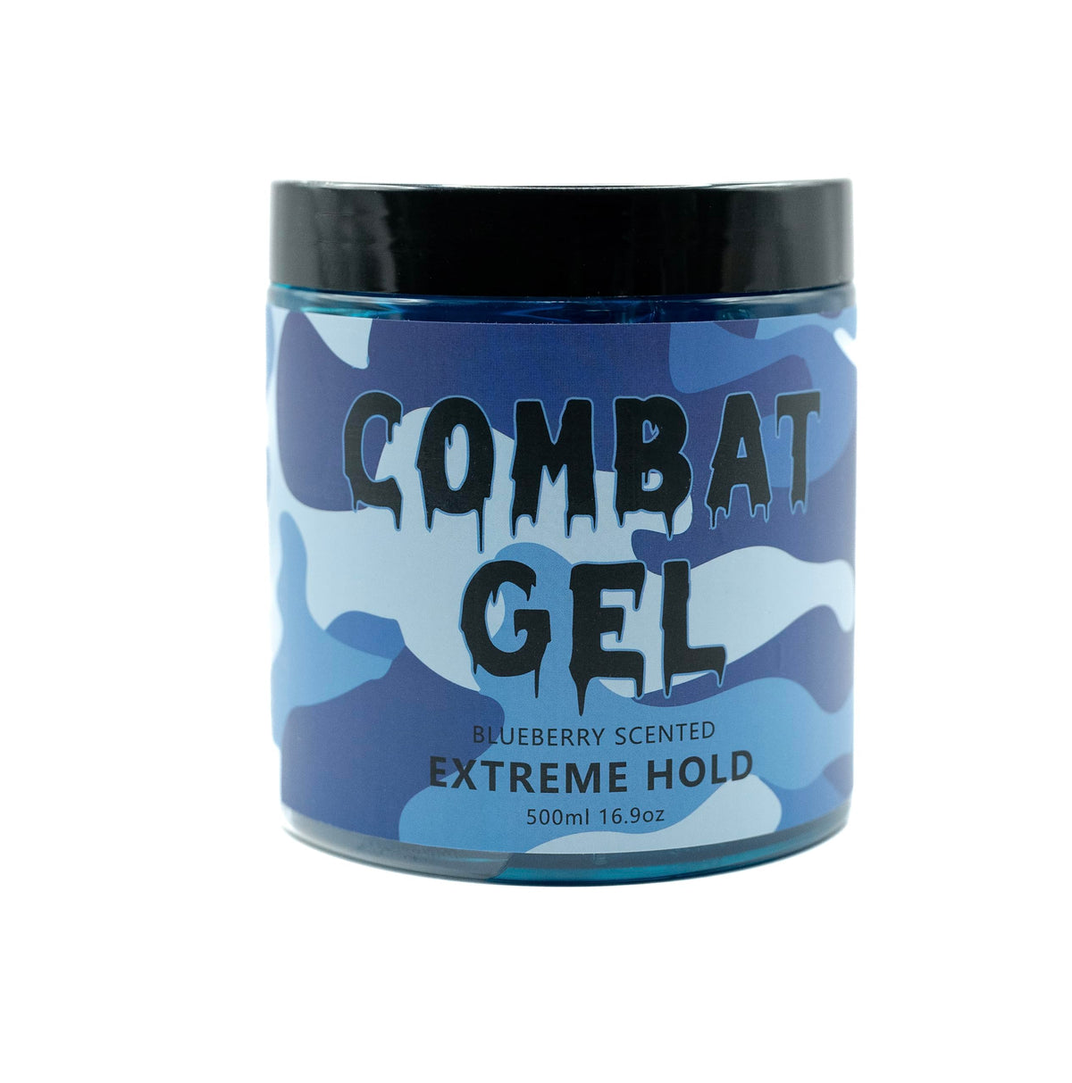 Combat Gel texture close-up highlights smooth gel for strong hold