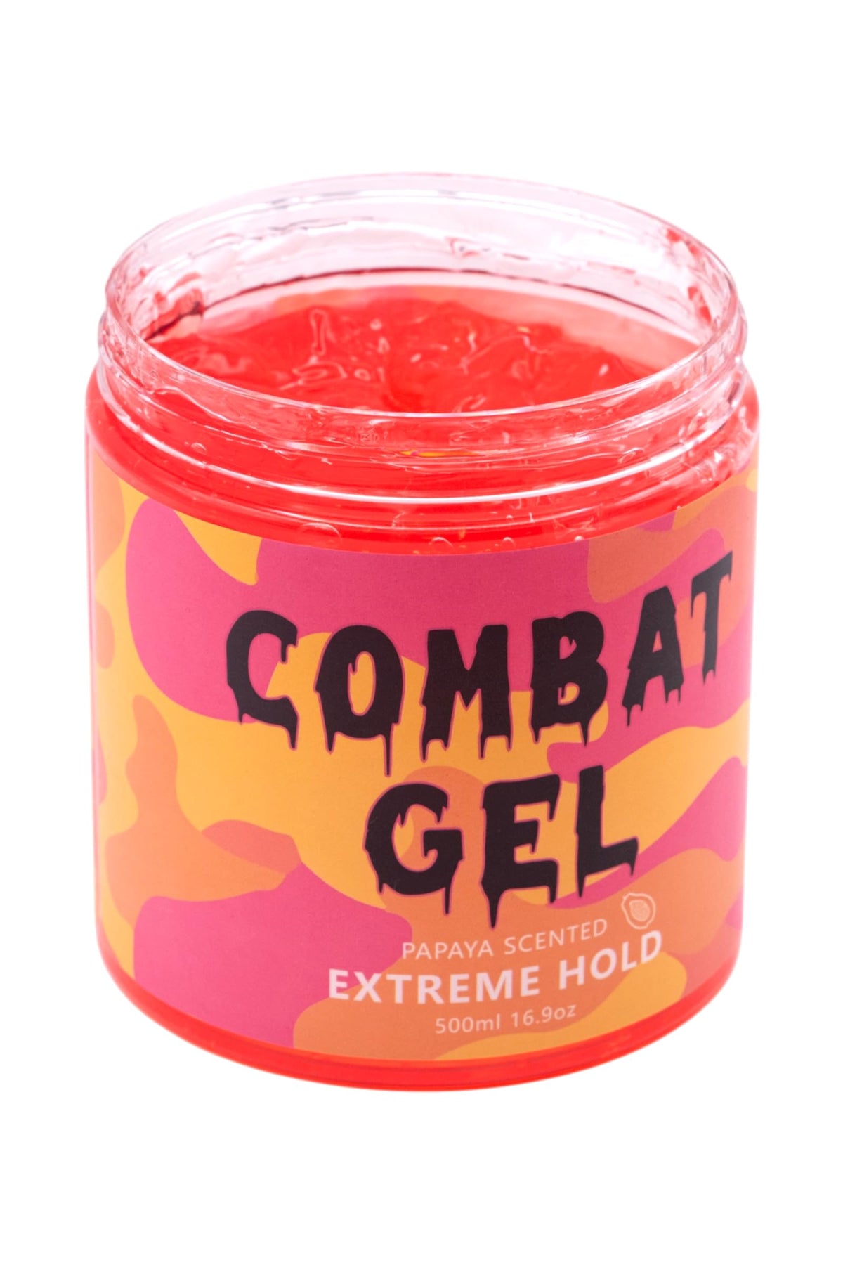 Combat Gel texture in open jar highlighting smooth, non-greasy gel for easy spread