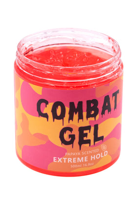 Combat Gel texture in open jar highlighting smooth, non-greasy gel for easy spread
