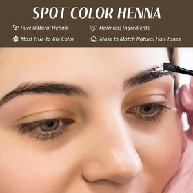 Comdian mixed henna paste in cup ready to apply for consistent color payoff