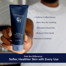 Comme Homme applied to a scalp before shaving for smoother glide