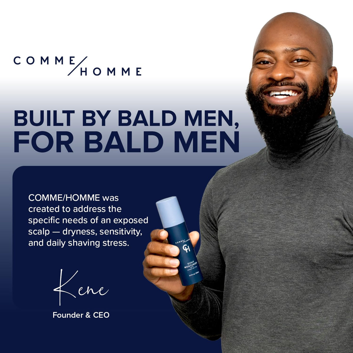 Comme Homme bottle packed in travel kit showing portability and convenience