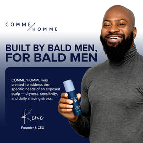 Comme Homme bottle packed in travel kit showing portability and convenience