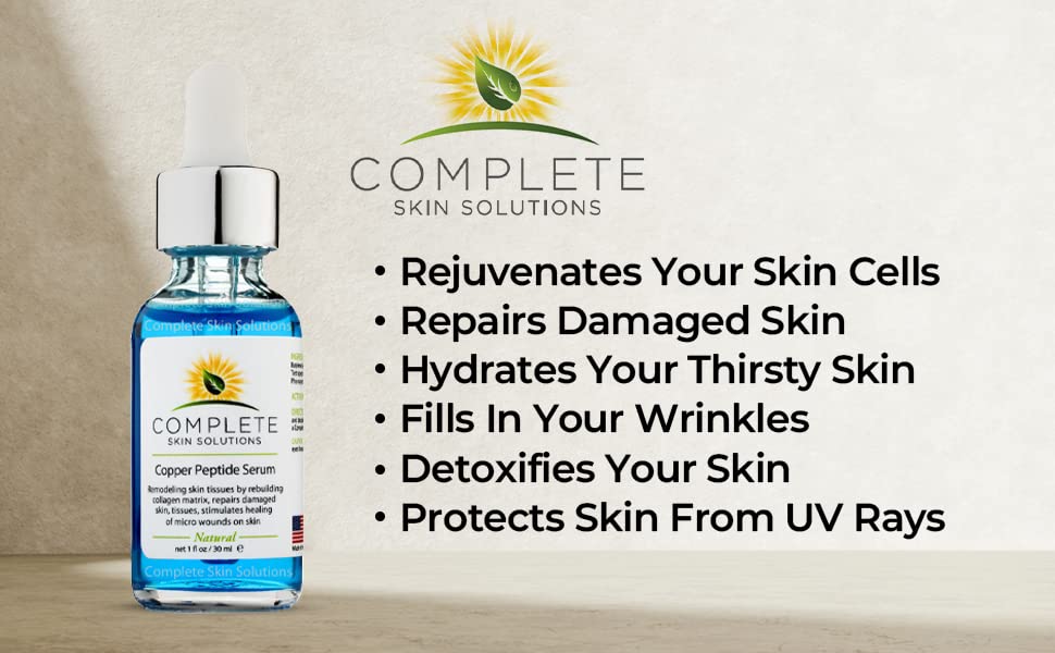 Complete Skin Solutions pump dispensing clear serum, controlled dosing benefit