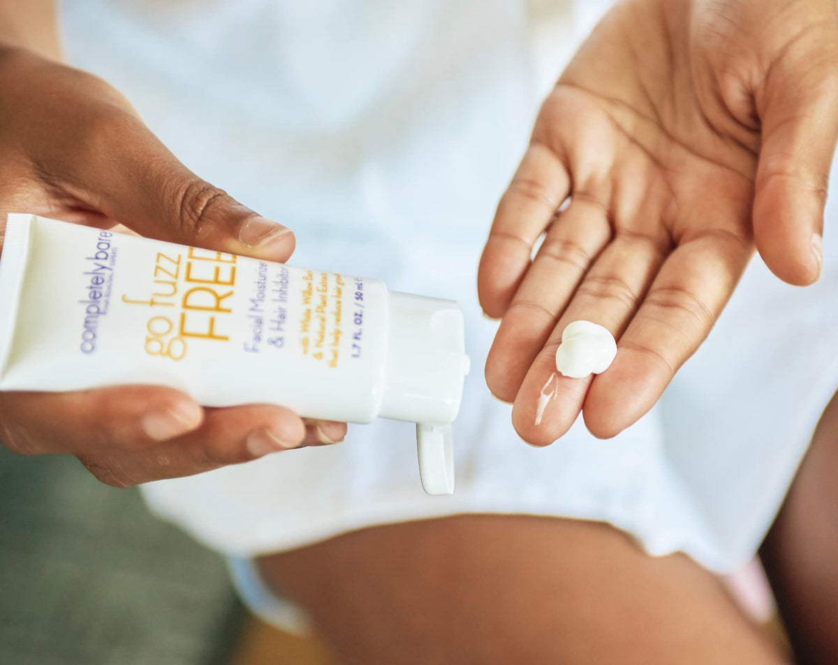 Completely Bare applied on skin showing smooth hydration and subtle finish