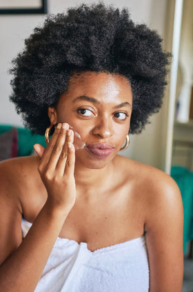 Completely Bare on bathroom vanity in lifestyle setting for everyday routine appeal