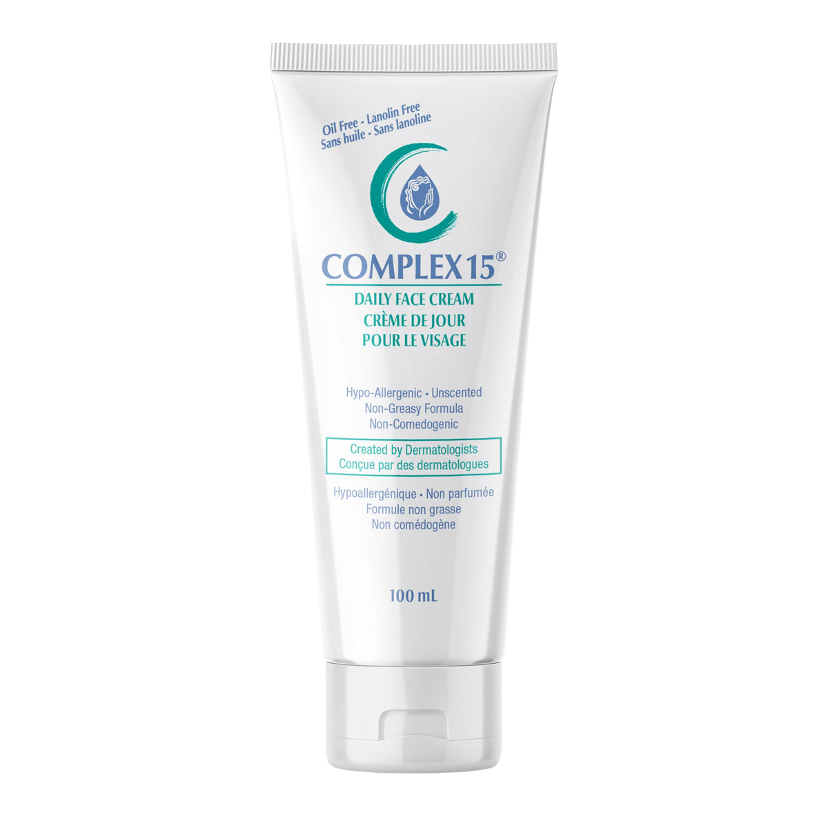 Complex 15 front tube showing brand and 100ml size and easy daily use