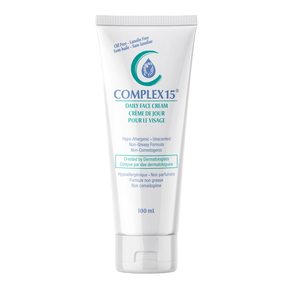 Complex 15 front tube showing brand and 100ml size and easy daily use