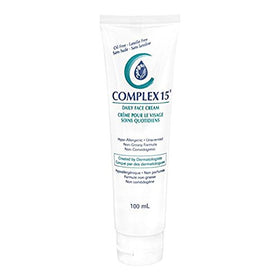 Complex 15 front bottle showing label and pump for easy use and hygienic dispensing