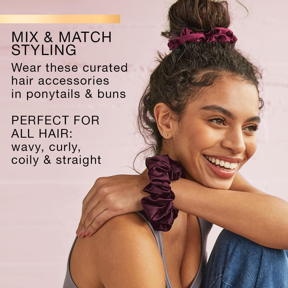 Close-up of Conair Scunci satin texture highlighting gentle, low-crease fabric