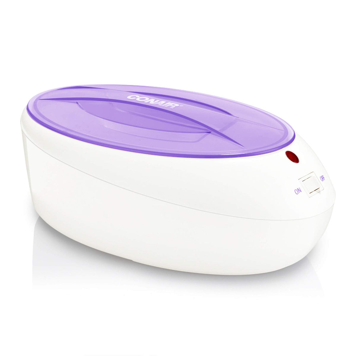 Conair True Glow front view showing purple housing and controls for easy home spa