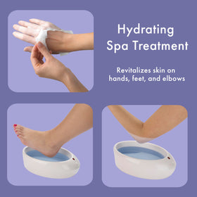 Conair True Glow open lid showing melted paraffin wax and easy access for dipping