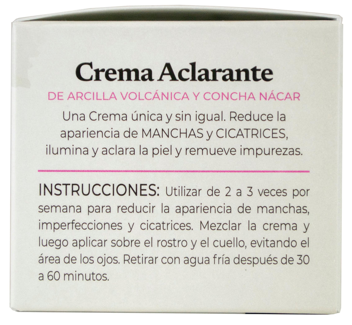 Concha Nacar mask application on cheek showing even coverage and soothing effect