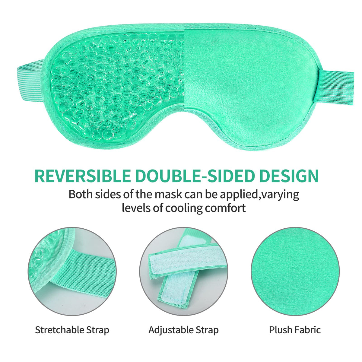 CONSGIJI interior gel beads visible through cover for even temperature retention