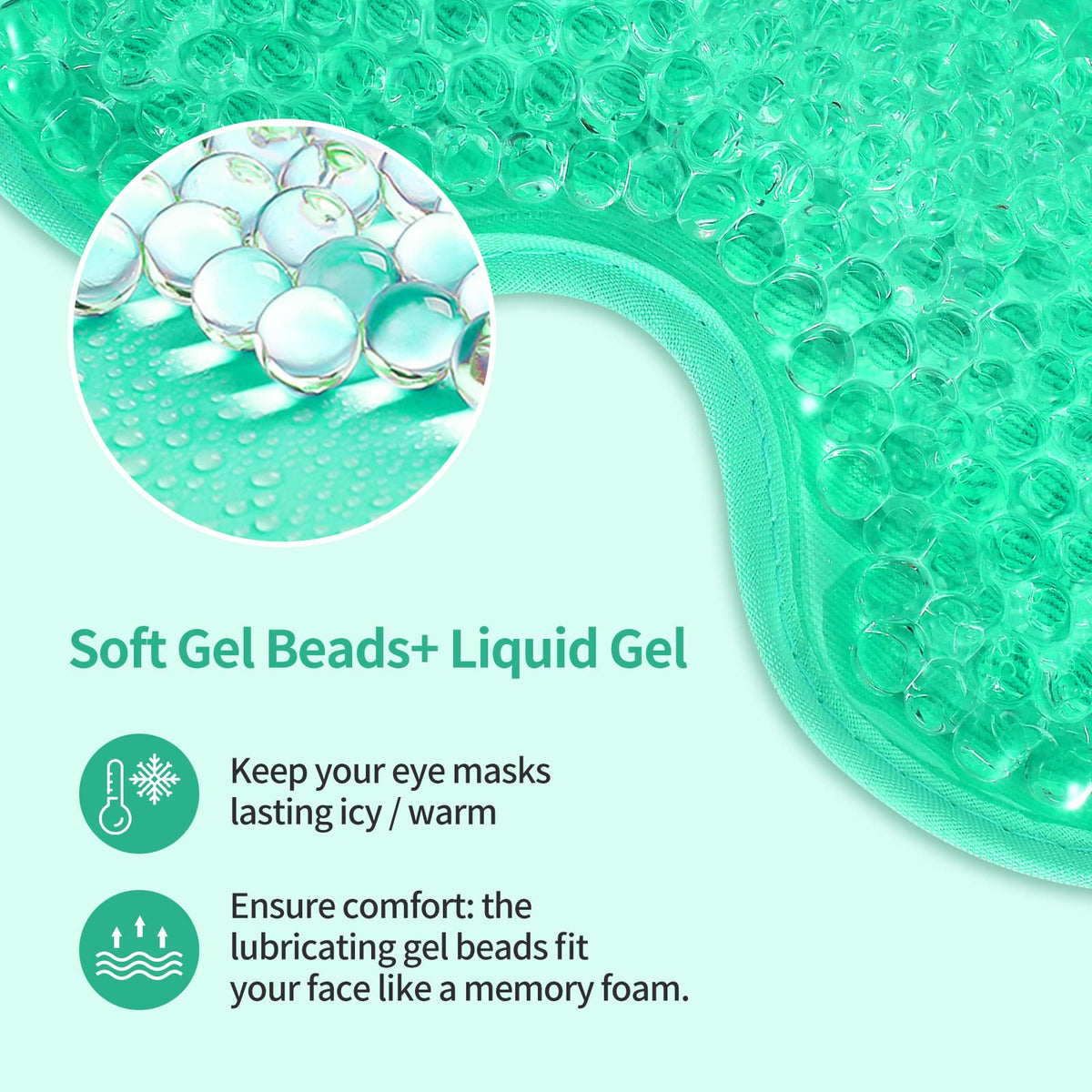 CONSGIJI worn by user resting to soothe tired eyes and reduce puffiness