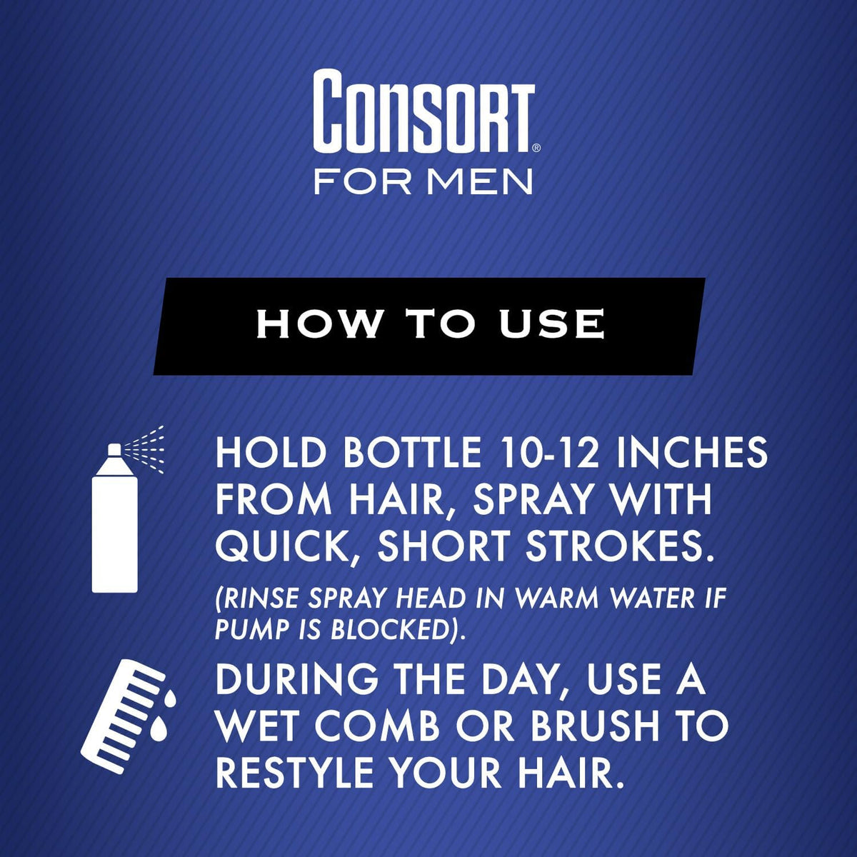 Consort bottle back displaying usage instructions and eco advantage