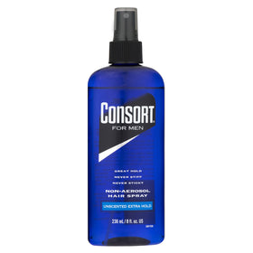 Consort front packaging 8 oz showing bottle and unscented label for clear product identification