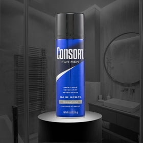 Consort on bathroom shelf illustrating convenient storage and daily use